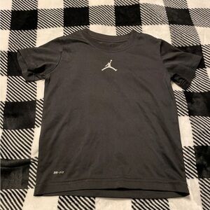 Jordan Kids Charcoal Tee with White Logo